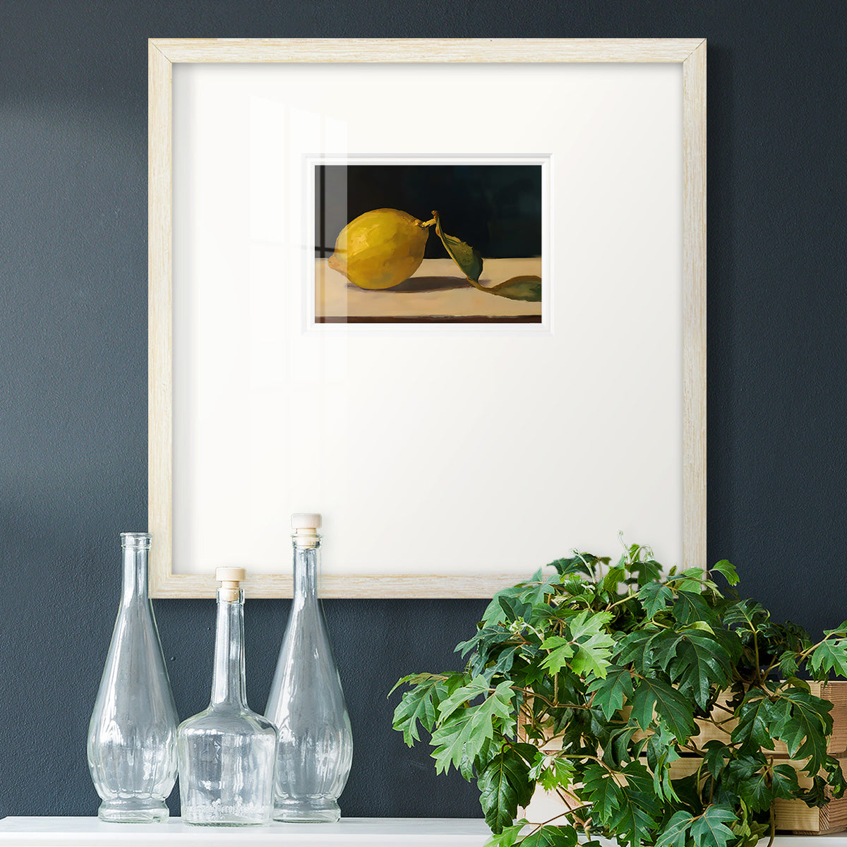 Lonely Lemon Premium Framed Print Double Matboard