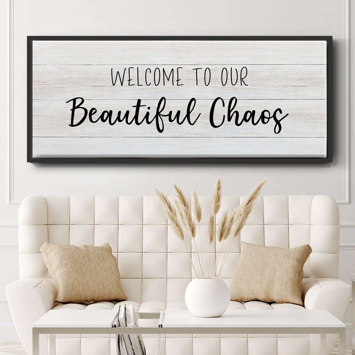 Beautiful Chaos - Floater Framed Canvas Print