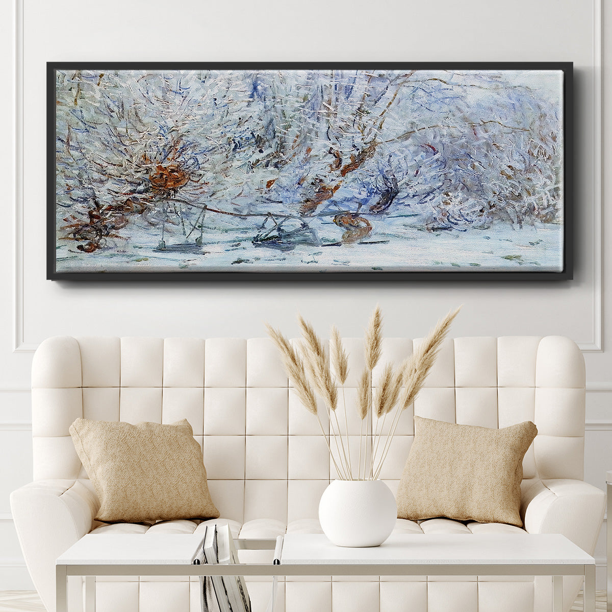 The Frost, 1885 - Floater Framed Canvas Print
