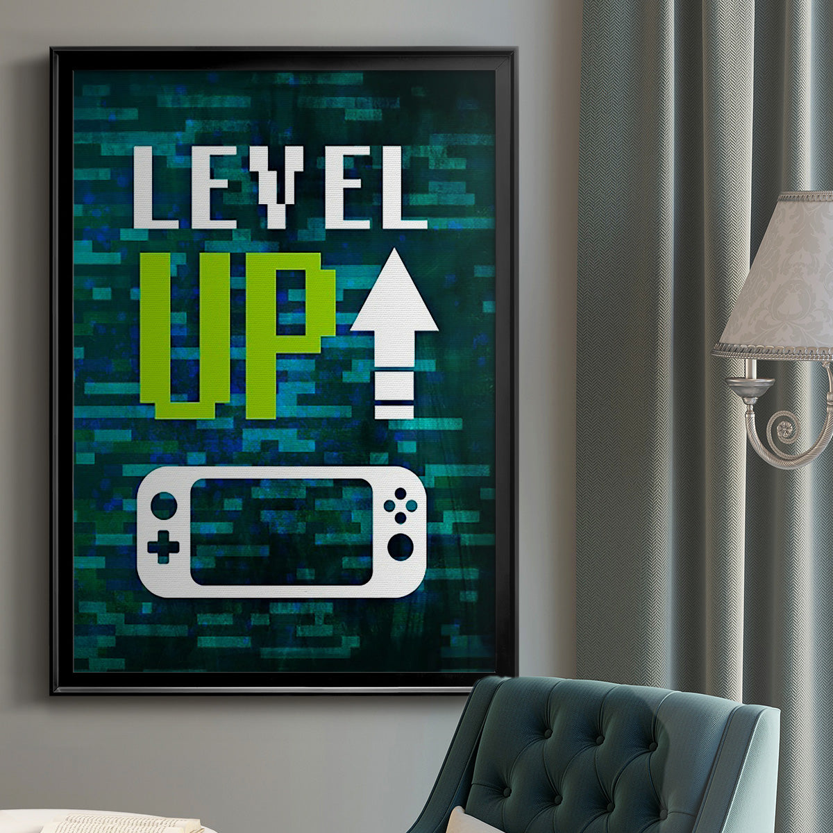 It's Game On III - Modern Framed Canvas Print