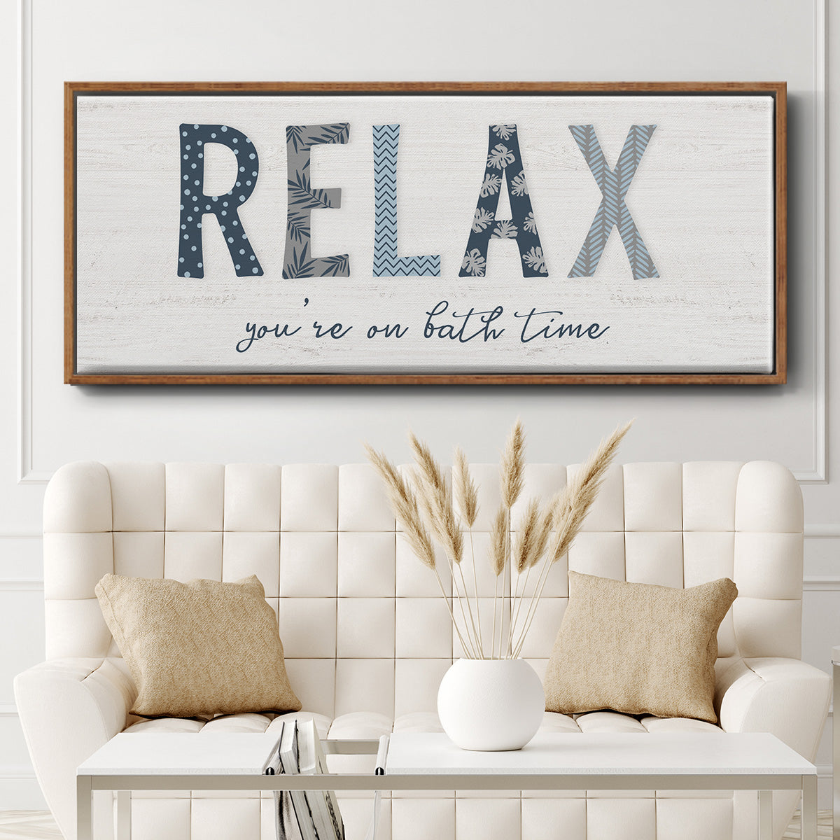 Relax - Floater Framed Canvas Print