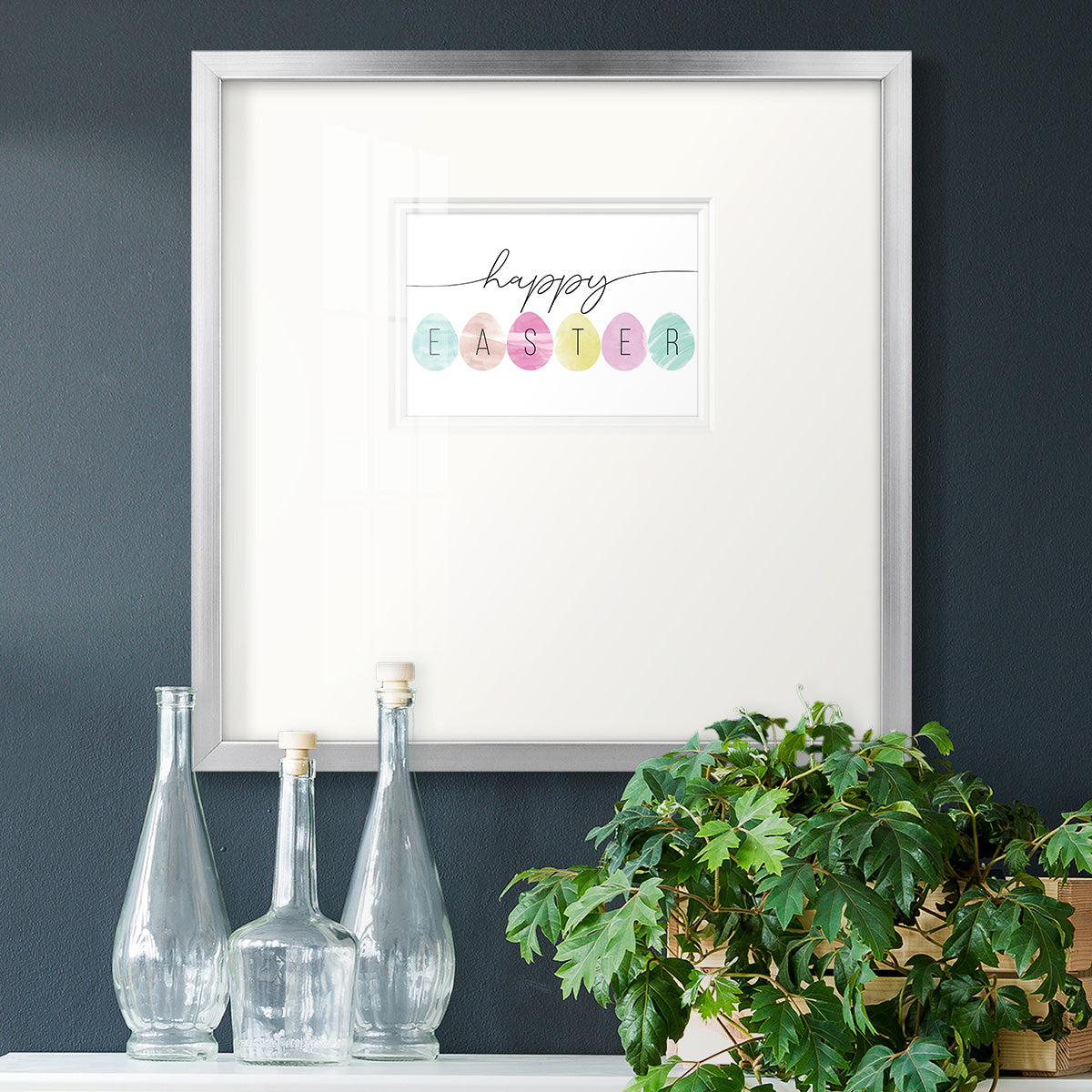 Happy Easter Premium Framed Print Double Matboard