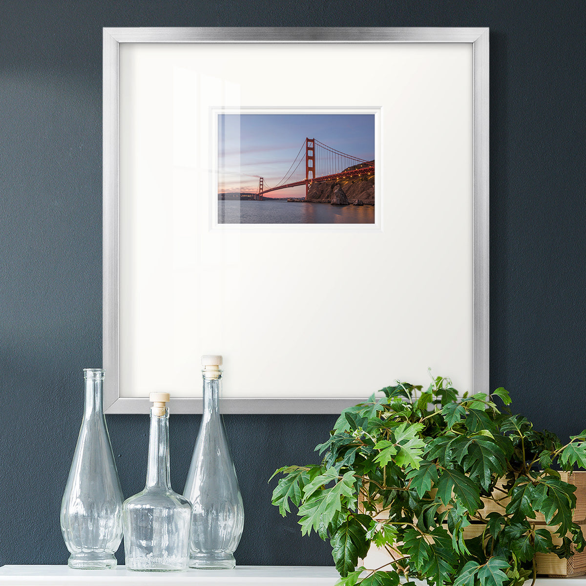 Golden Gate Span- Premium Framed Print Double Matboard