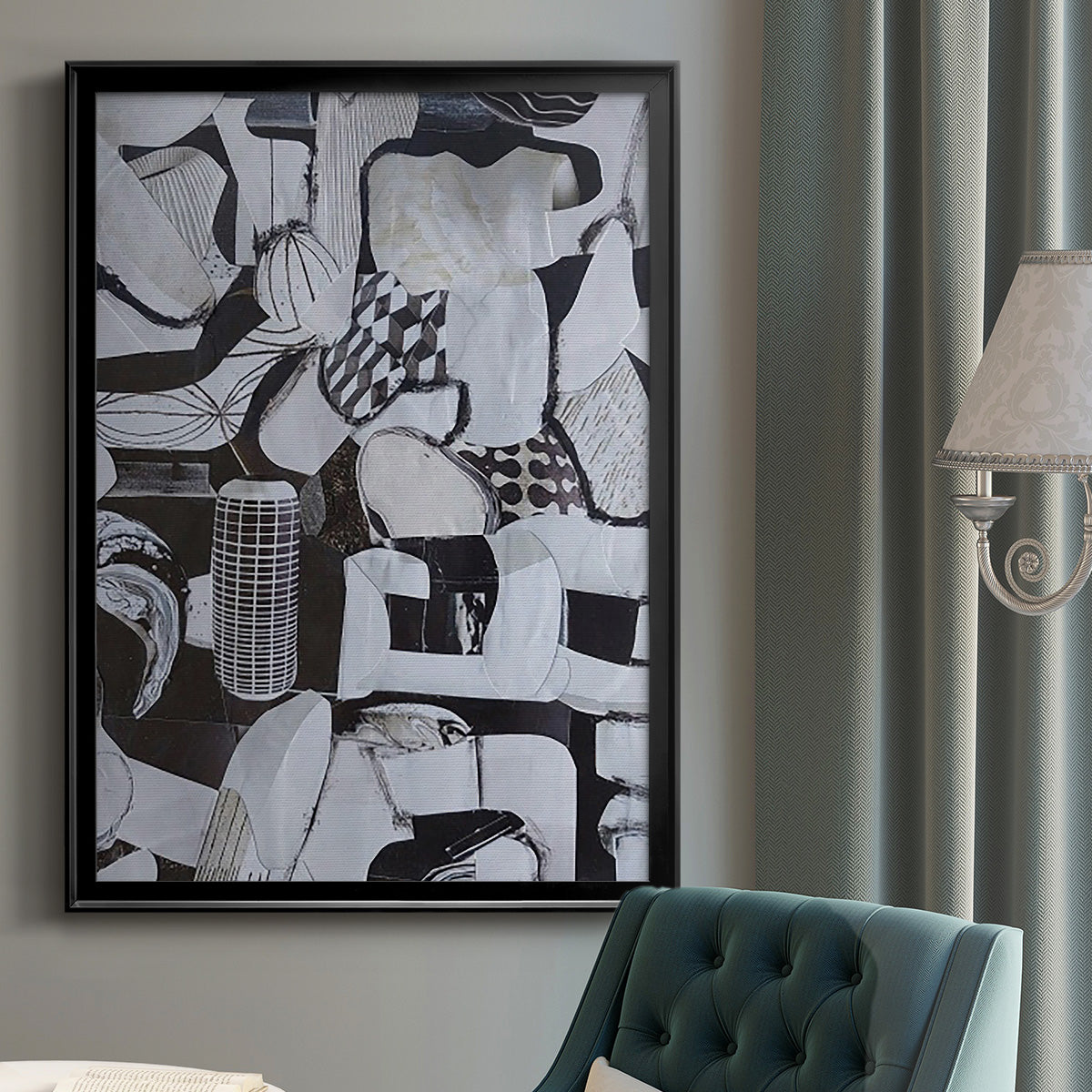 Beverlywood City Forms - Modern Framed Canvas Print