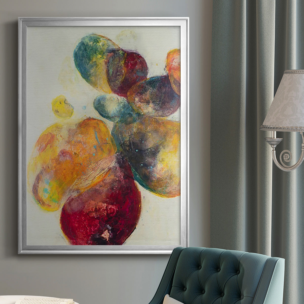 Earthy Fragments II - Modern Framed Canvas Print