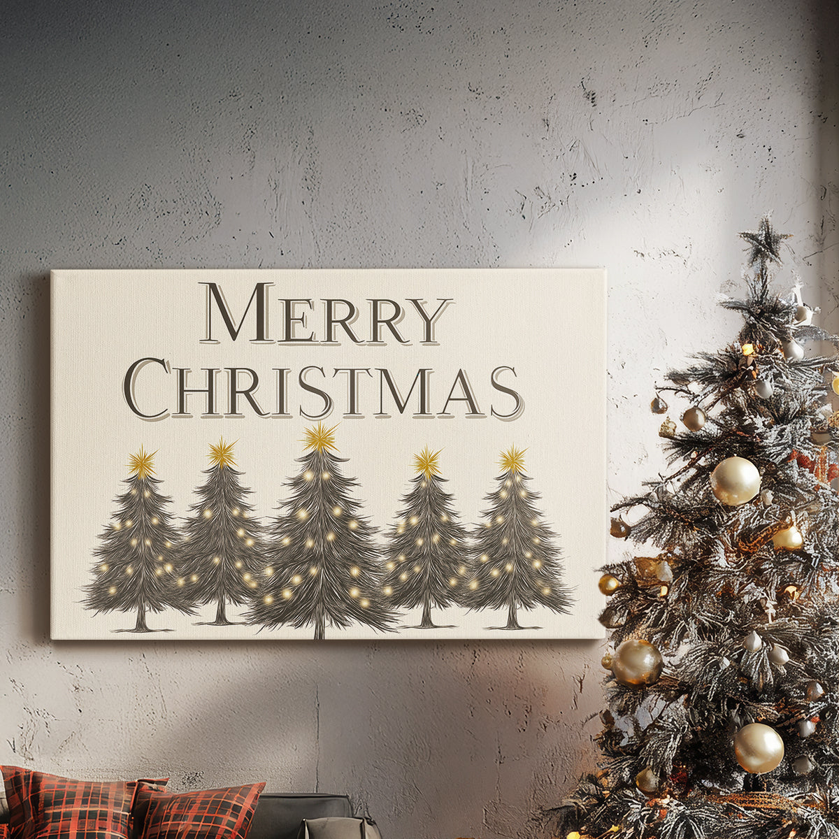Frostlit Yule Serenade - Canvas Art Print