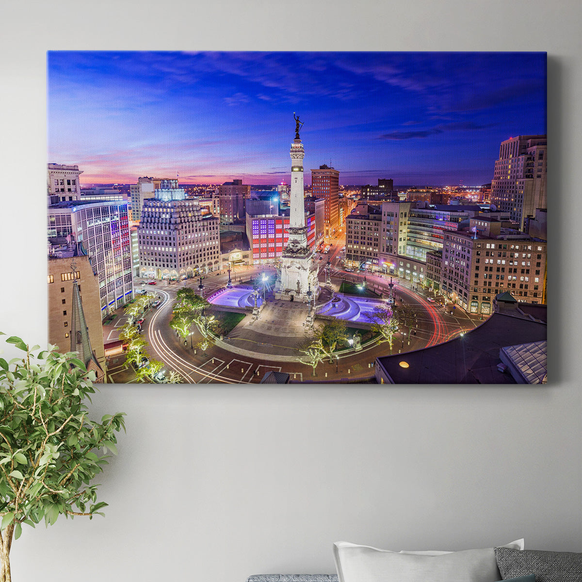 Indianapolis, Indiana Skyline - Canvas Art Print
