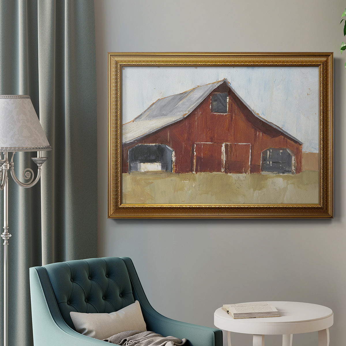 Rustic Red Barn I Premium Framed Canvas- Ready to Hang