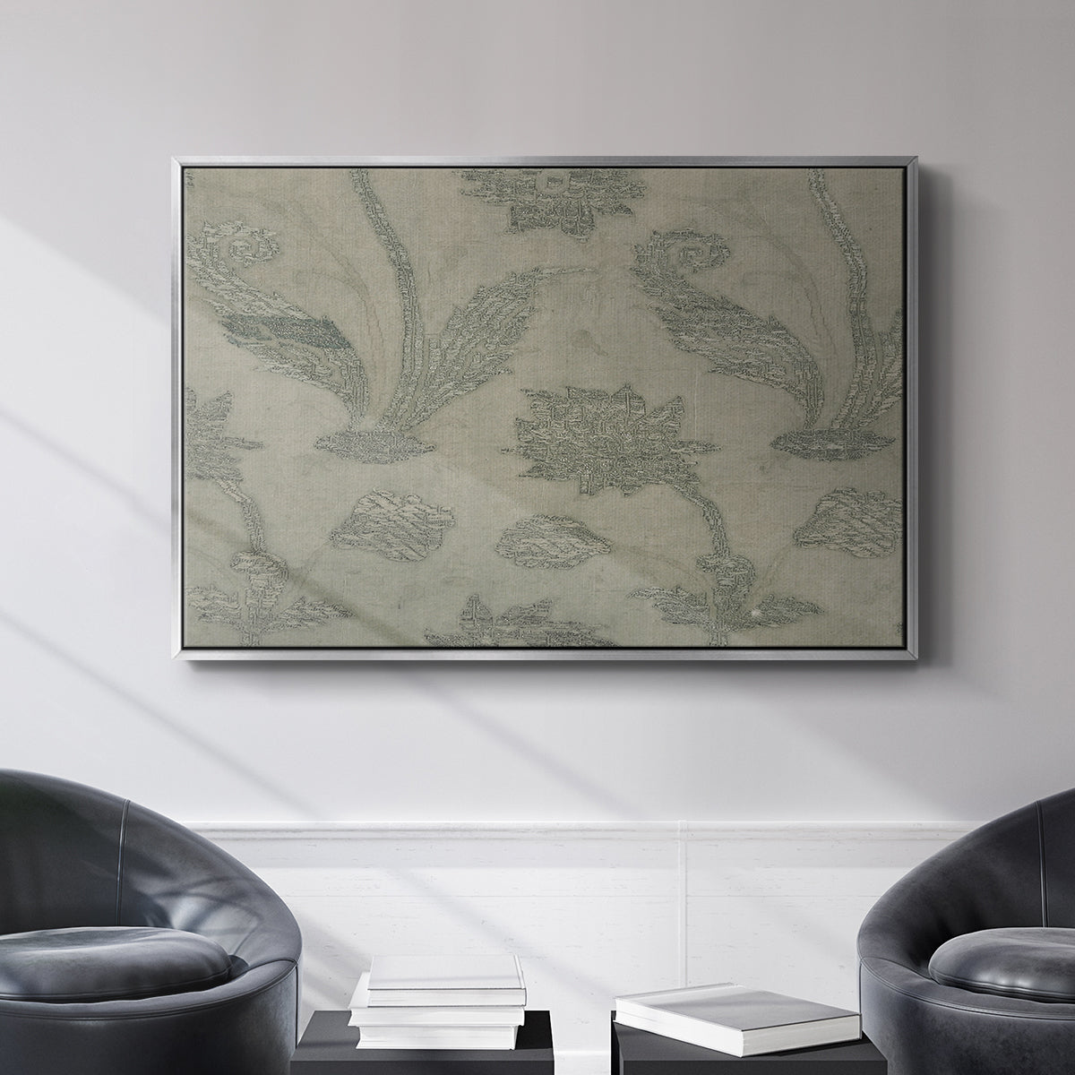 Vintage Abstract Print-XV Premium Framed Gallery Wrapped Canvas in Floating Frame