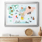 Animal Map Premium Framed Print - Ready to Hang