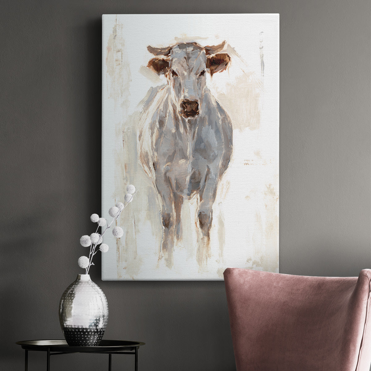 Sunlit Cows I Premium Gallery Wrapped Canvas - Ready to Hang