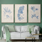 Blue Marine Algae I - Framed Premium Gallery Wrapped Canvas L Frame 3 Piece Set - Ready to Hang