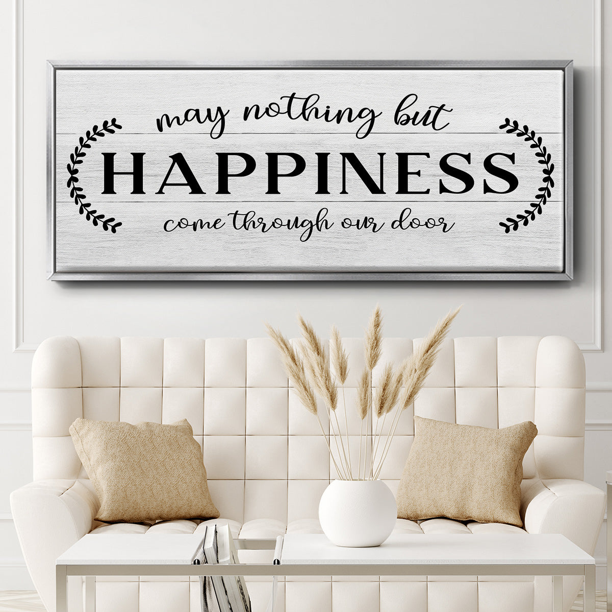 Through Our Door - Floater Framed Canvas Print