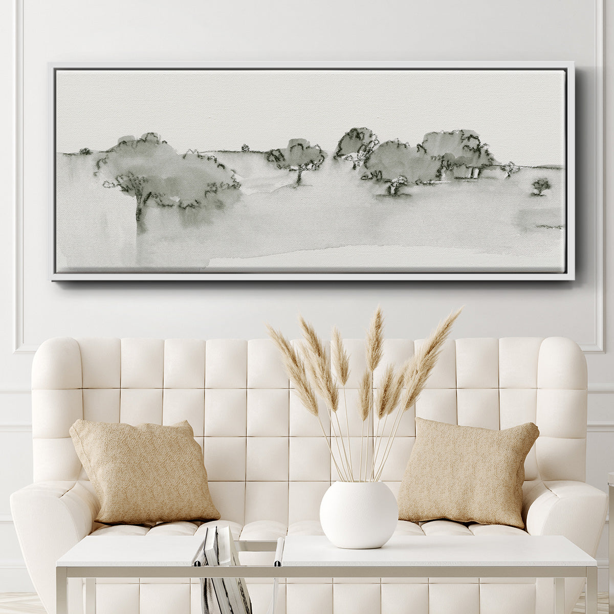 Scenic Scribble I - Floater Framed Canvas Print