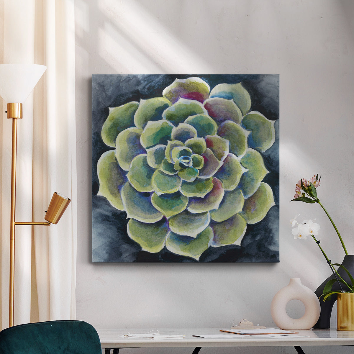 Succulent Rosette II - Canvas Art Print