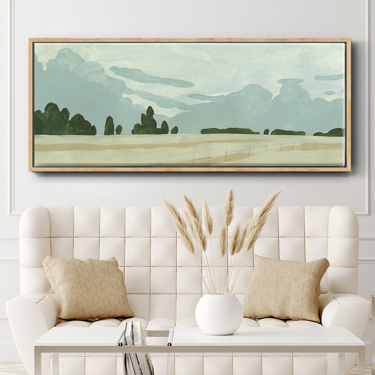 Farmland Study I - Floater Framed Canvas Print