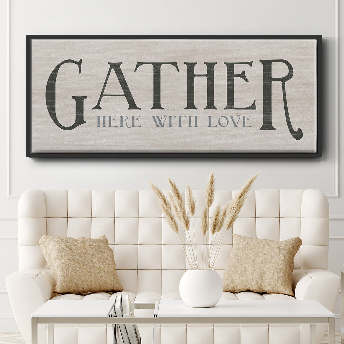 Gather Here With Love - Floater Framed Canvas Print