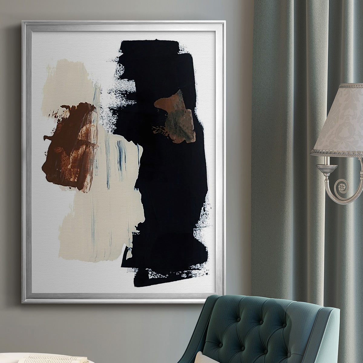 Goldenrod Patch II - Modern Framed Canvas Print