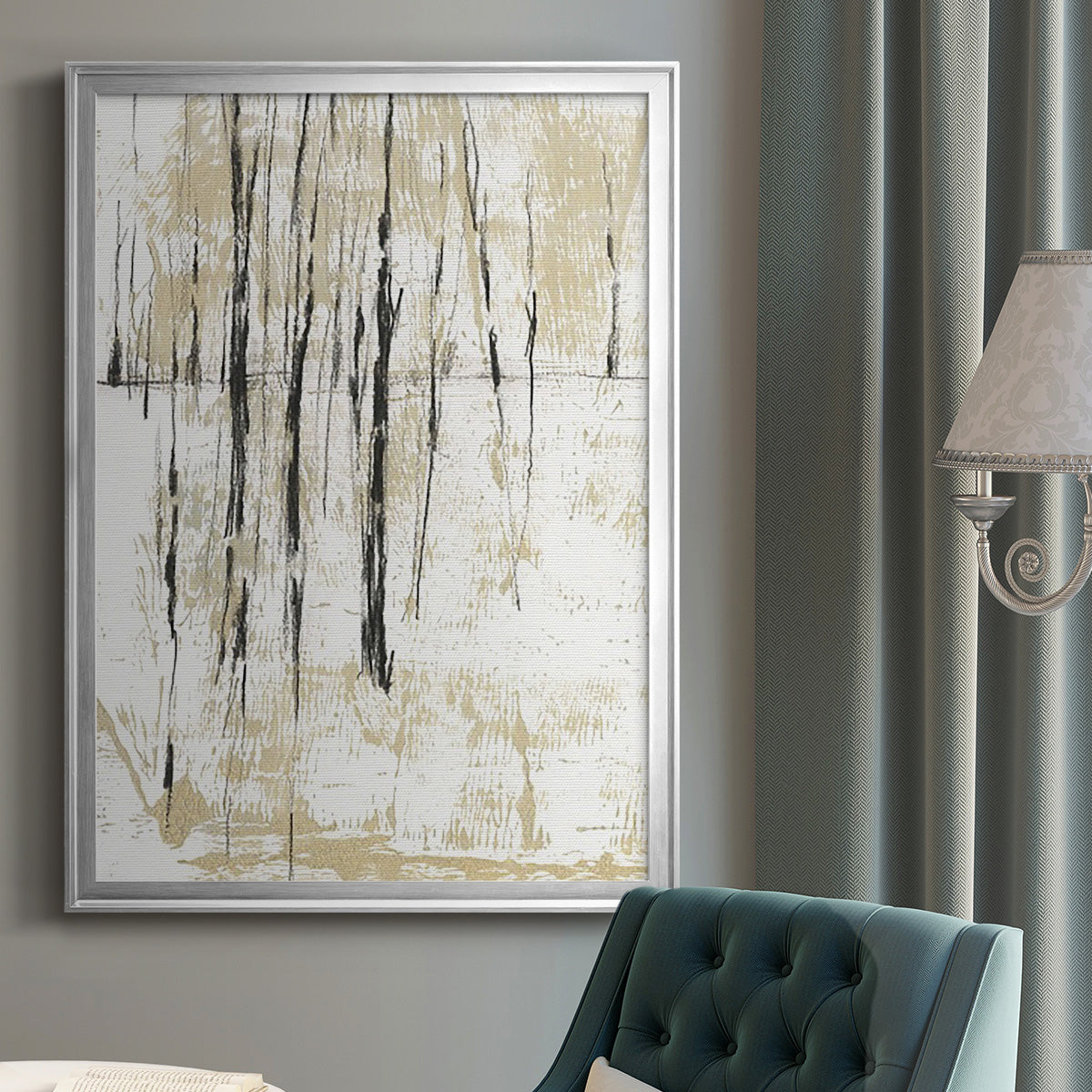 Gilded Forest II - Modern Framed Canvas Print