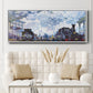 Saint Lazare Station in Paris, Arrival of a Train - Floater Framed Canvas Print