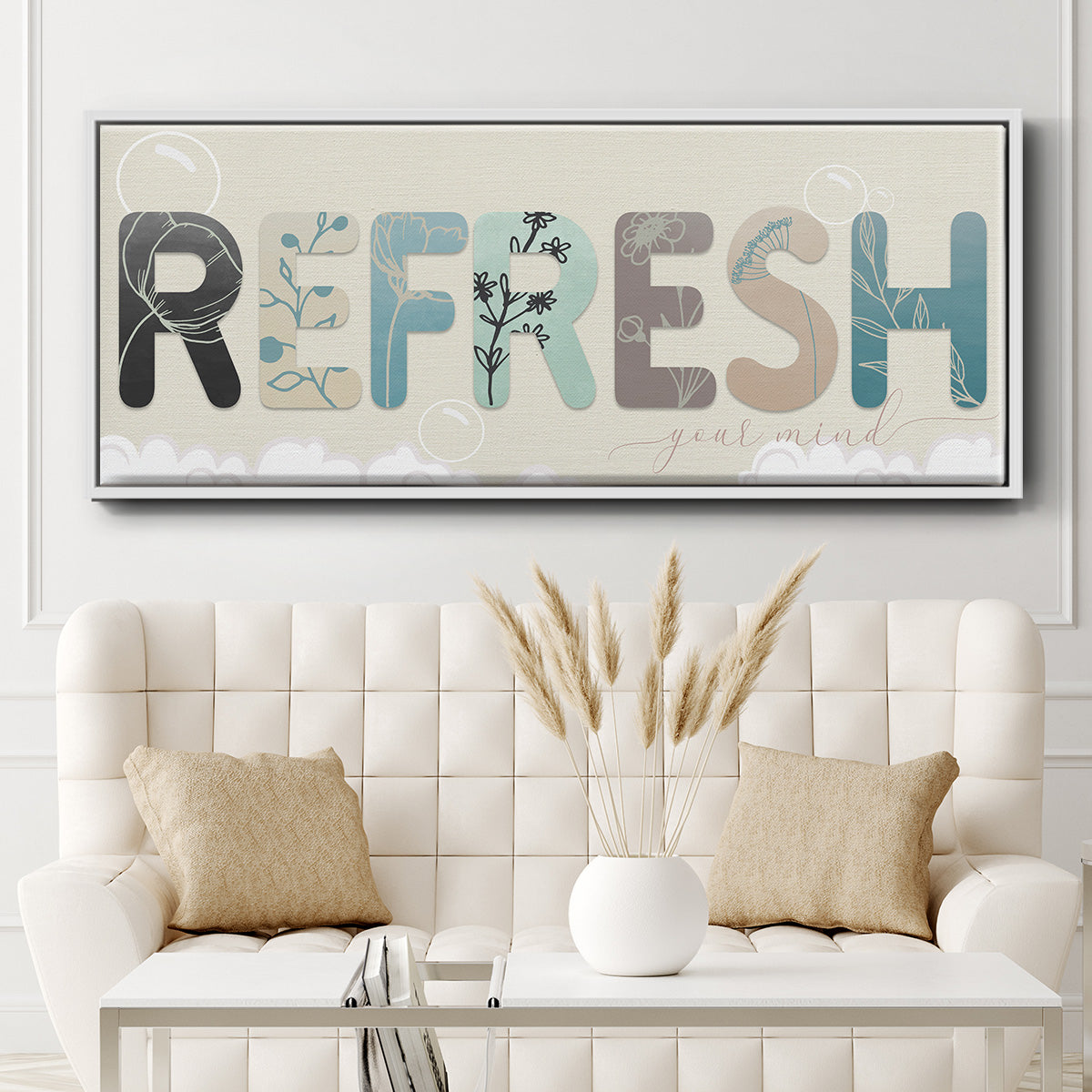 Orange Orchid - Floater Framed Canvas Print
