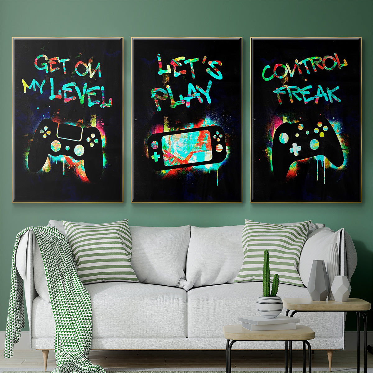 Gamer Tag I - Floater Framed Canvas Set