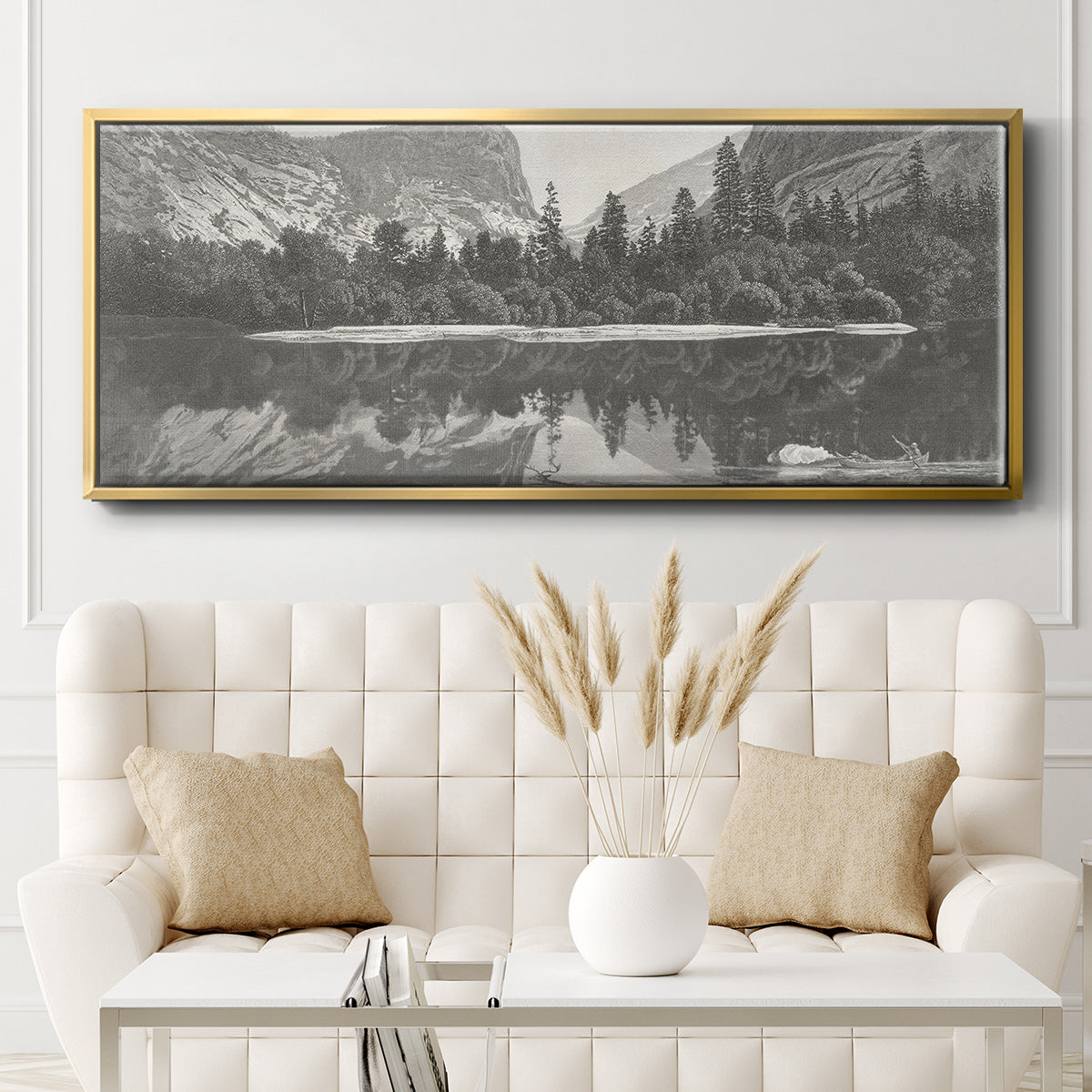 Mirror Lake, Yosemite Valley - Floater Framed Canvas Print