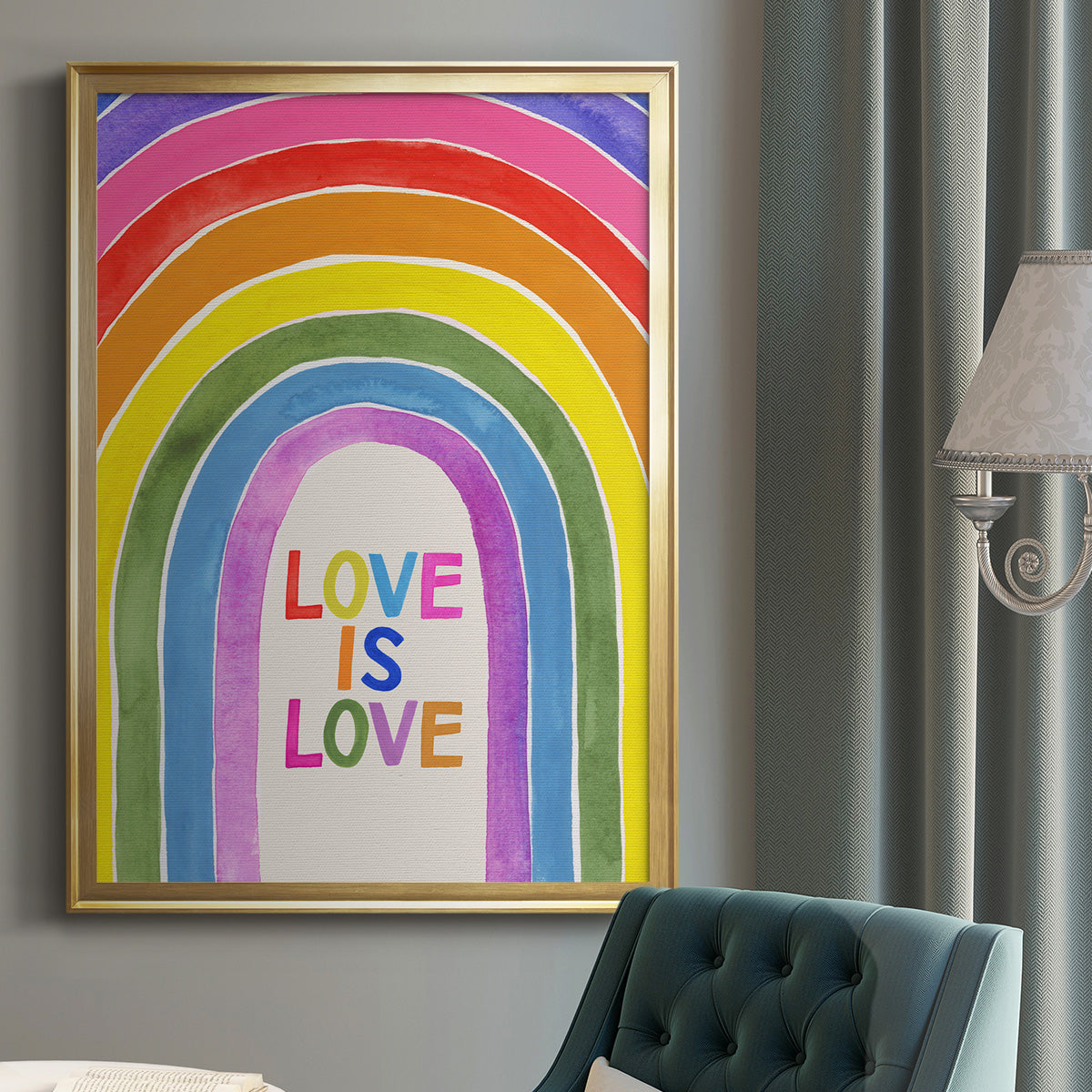 Love Loudly Collection B - Modern Framed Canvas Print