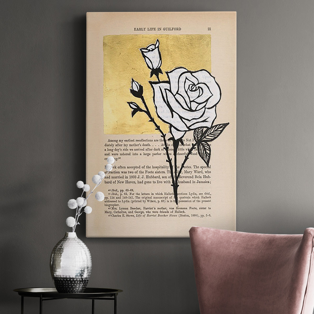 Floral Diary III Premium Gallery Wrapped Canvas - Ready to Hang