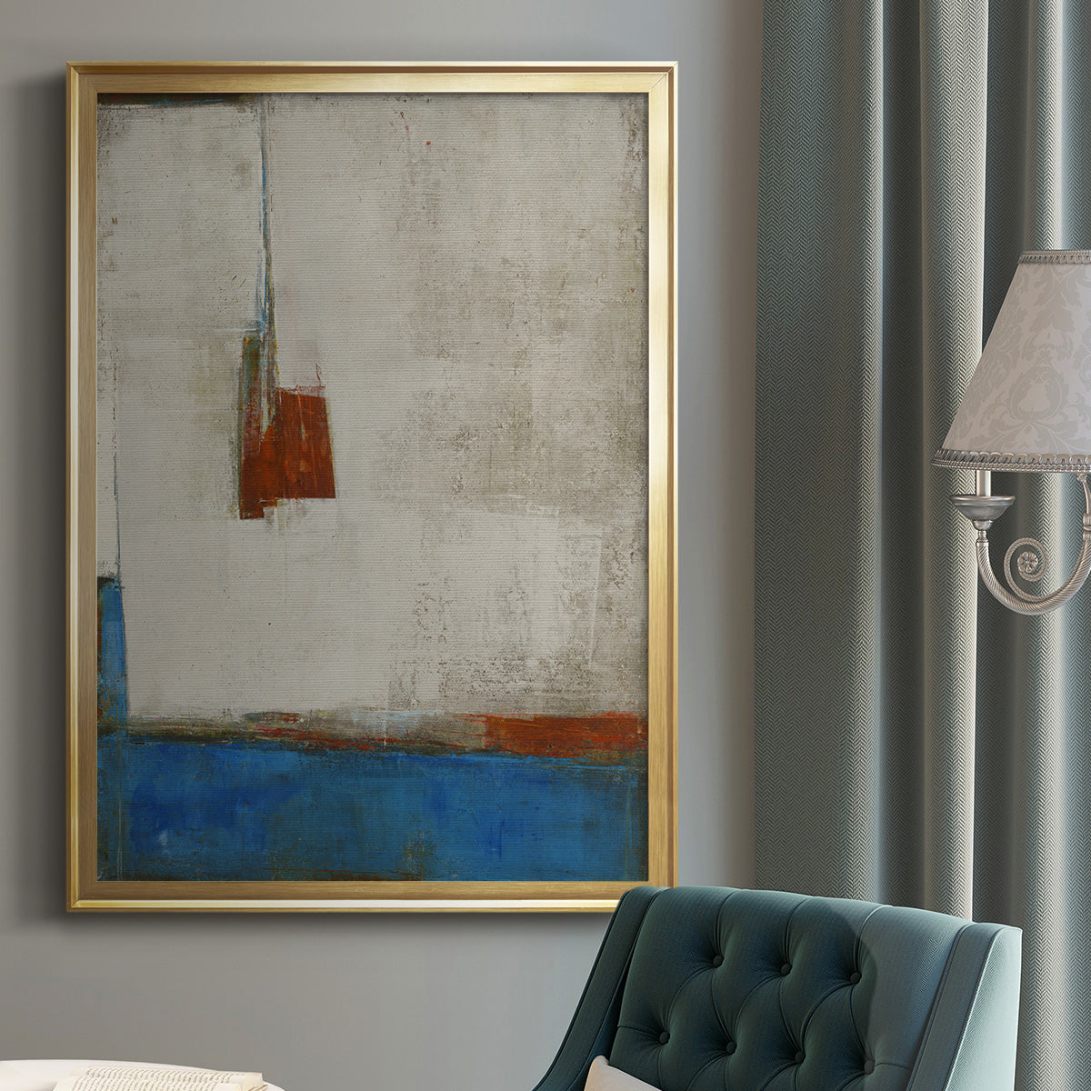 Take that Road - Modern Framed Canvas Print