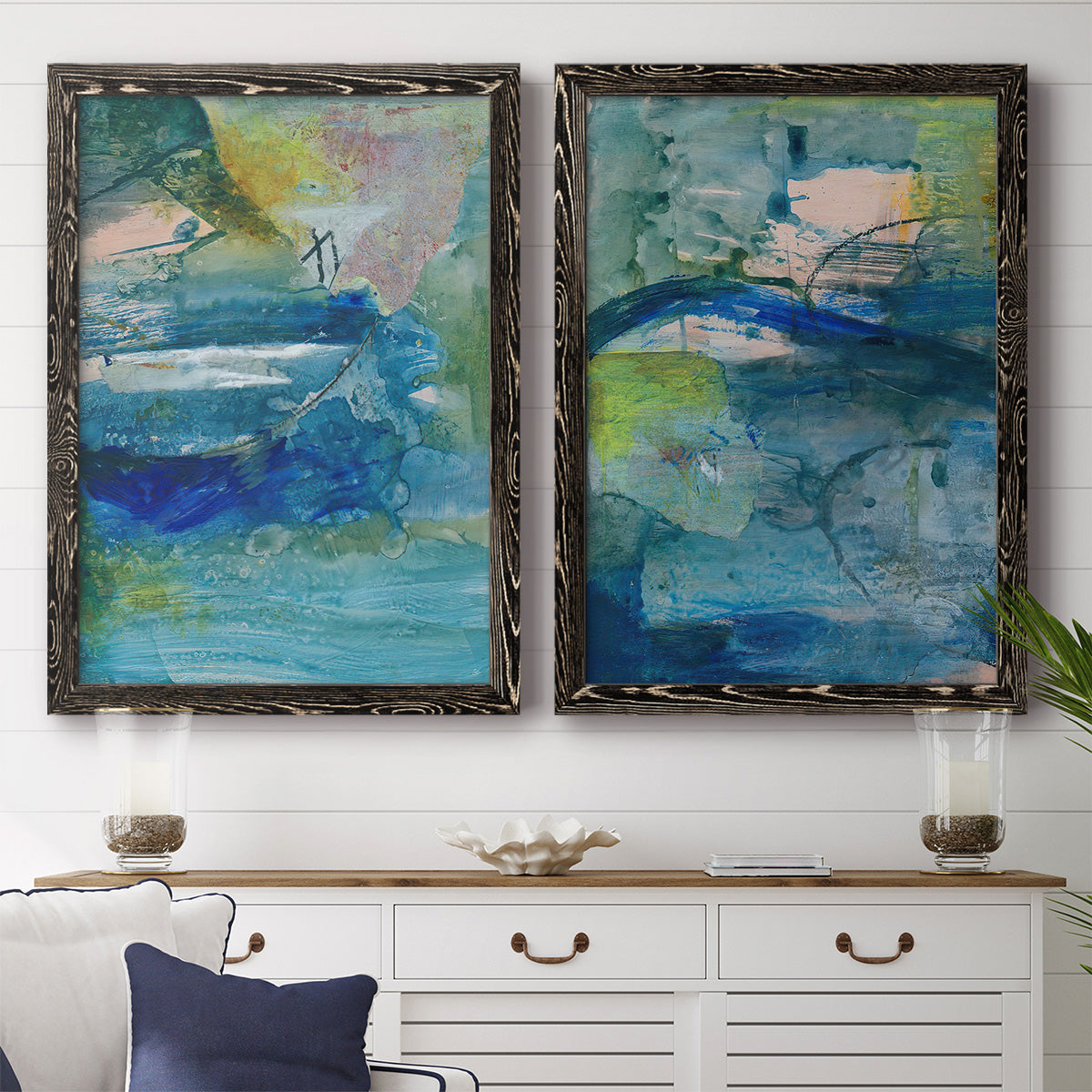 Spring Winds VII - Premium Framed Canvas 2 Piece Set - Ready to Hang