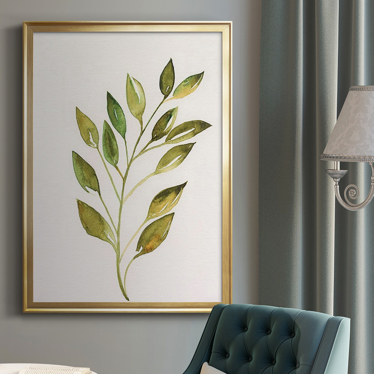 Single Twig I - Modern Framed Canvas Print