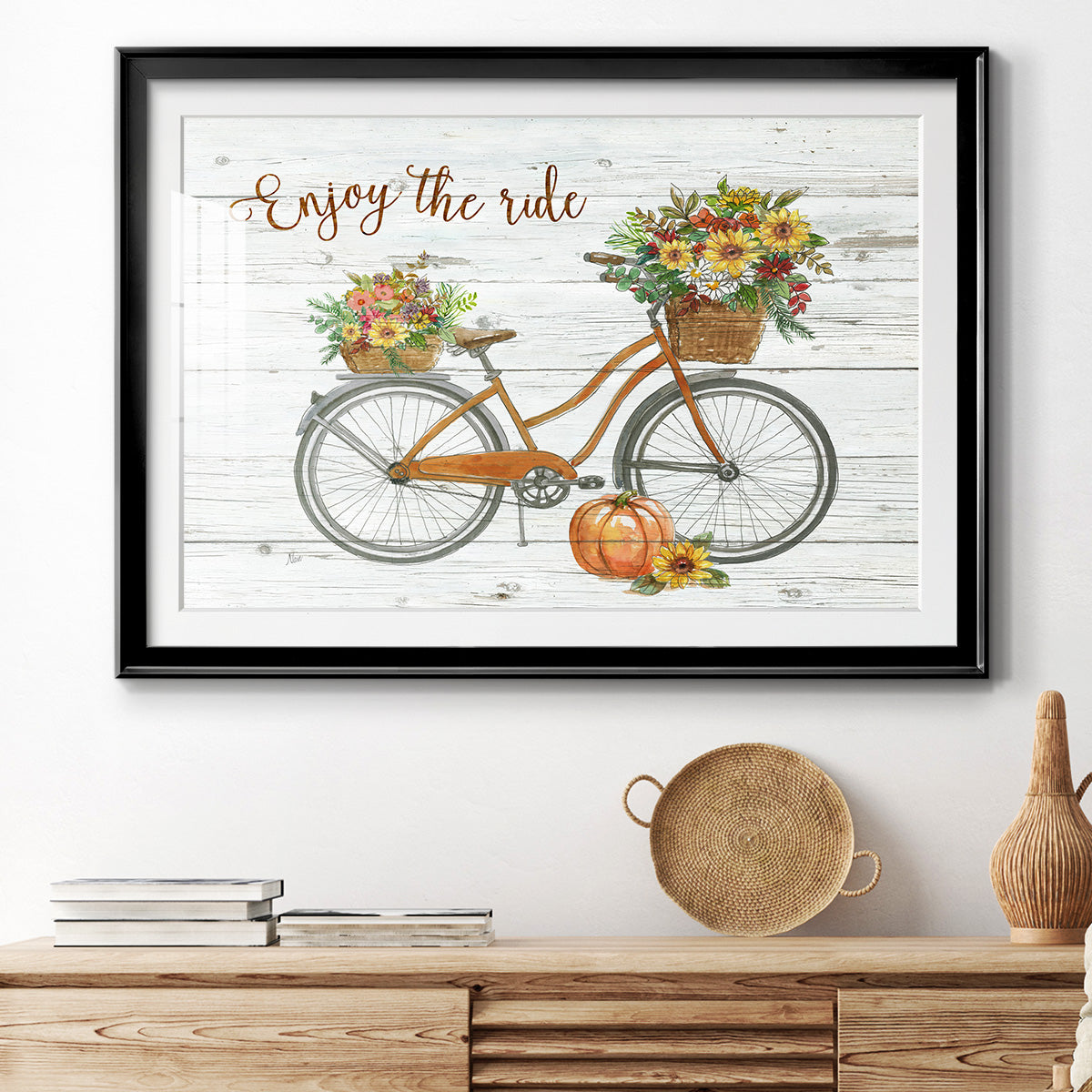 Harvest Bike - Modern Framed Art Print