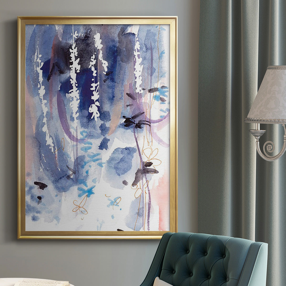 Late Night Breeze II - Modern Framed Canvas Print