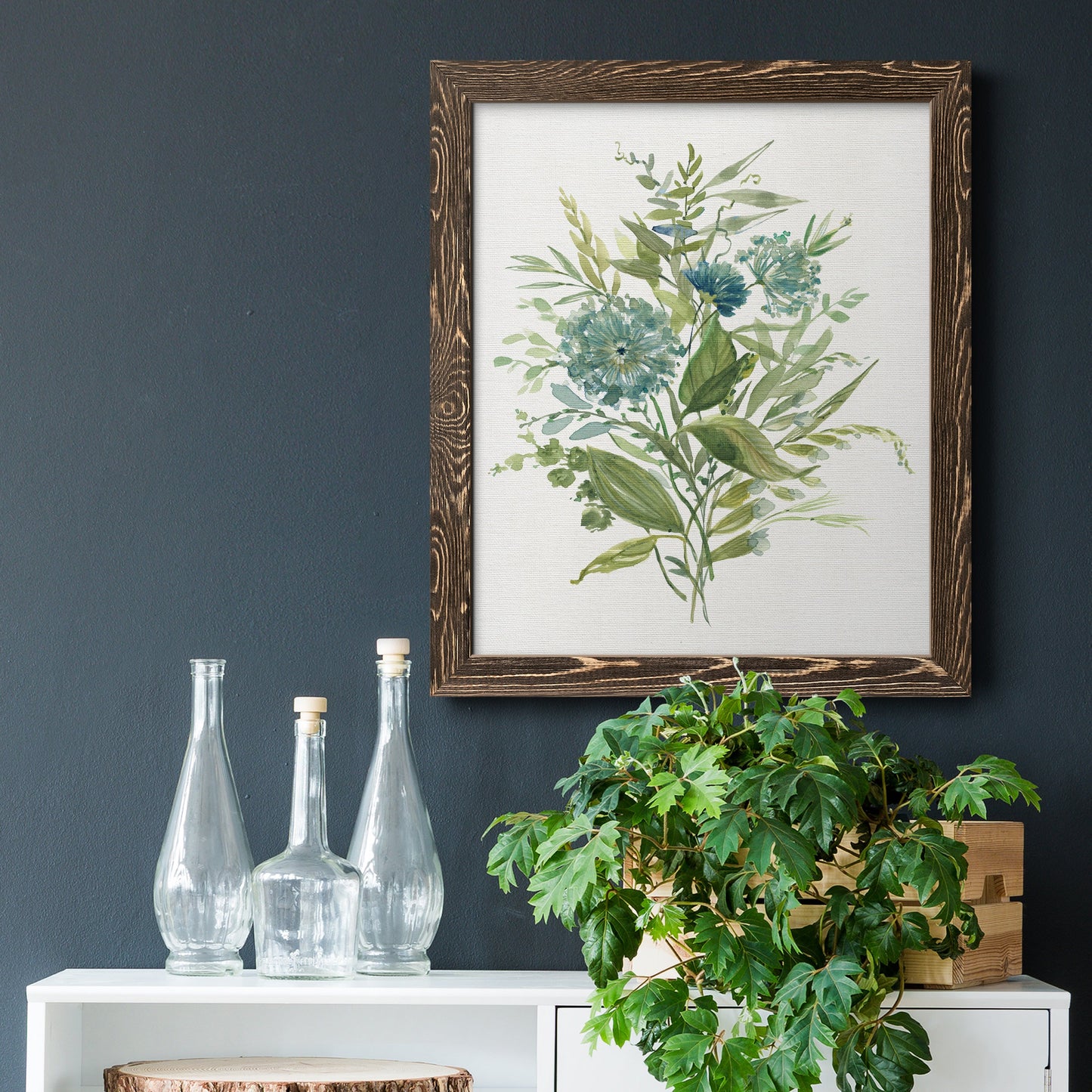 Greenery II - Premium Canvas Framed in Barnwood - Ready to Hang