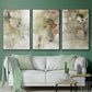 Soft Inspiration I - Framed Premium Gallery Wrapped Canvas L Frame 3 Piece Set - Ready to Hang