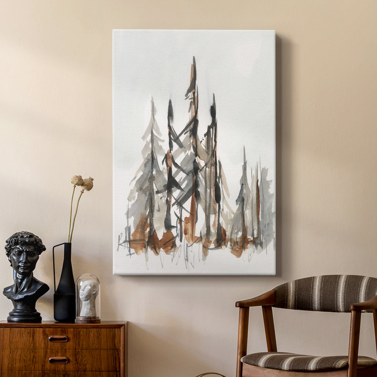 Rustic Evergreens II - Canvas Art Print