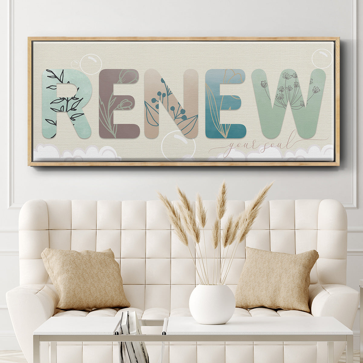 Renew Your Soul - Floater Framed Canvas Print