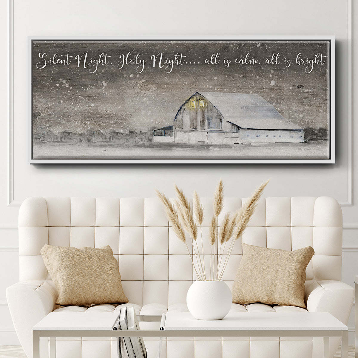 Silent Night - Floater Framed Canvas Print