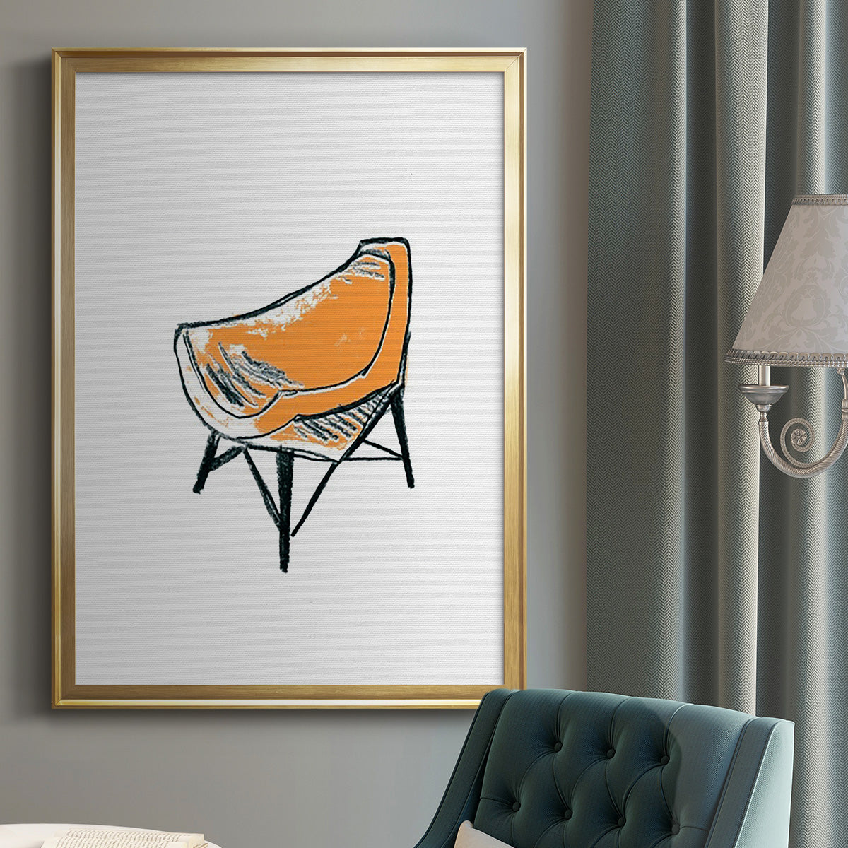 Take a Seat XII - Modern Framed Canvas Print