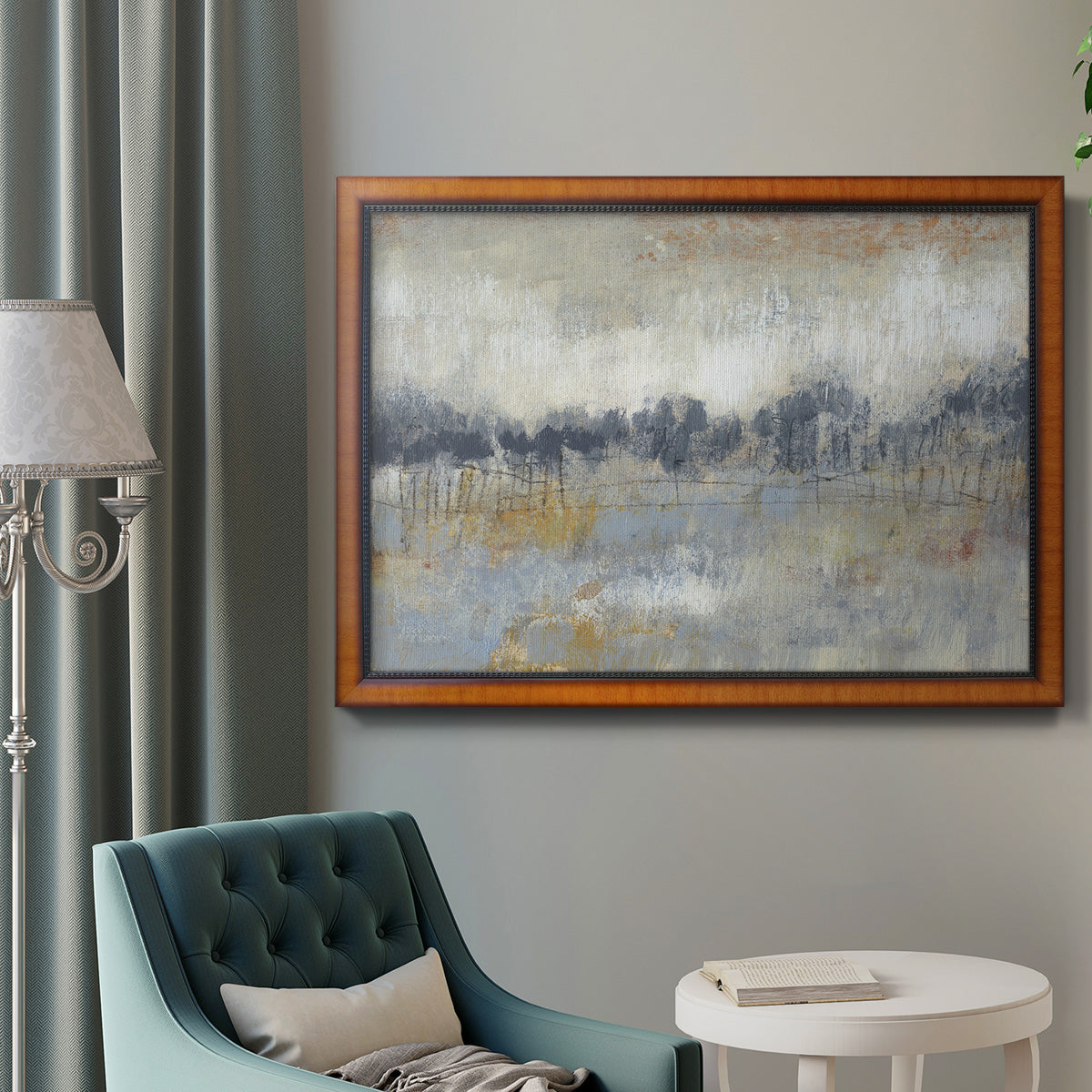 Cool Grey Horizon II Premium Framed Canvas- Ready to Hang