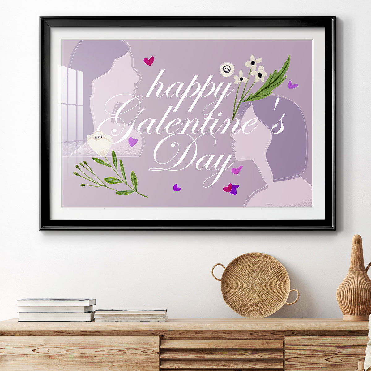 Happy Galentine's Day Collection A Premium Framed Print - Ready to Hang