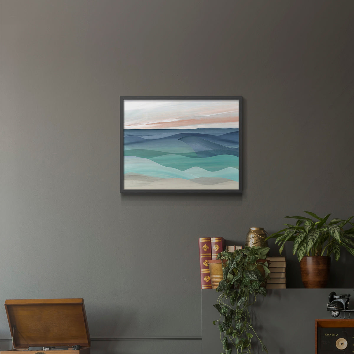 43524,abstract,ocean,landscape,art,painting,modern,sunset,blue,green,tranquility,waves,color,decor,home,framed,contemporary,nature,ocean view,coastal,seascape,peaceful,wall art,interior design,smooth,texture,horizon,stylish,ocean colors,creative,relaxation,scenery,sea,calming,atmosphere,aesthetic,visual,bright,layered,Re-stickable,Abstract