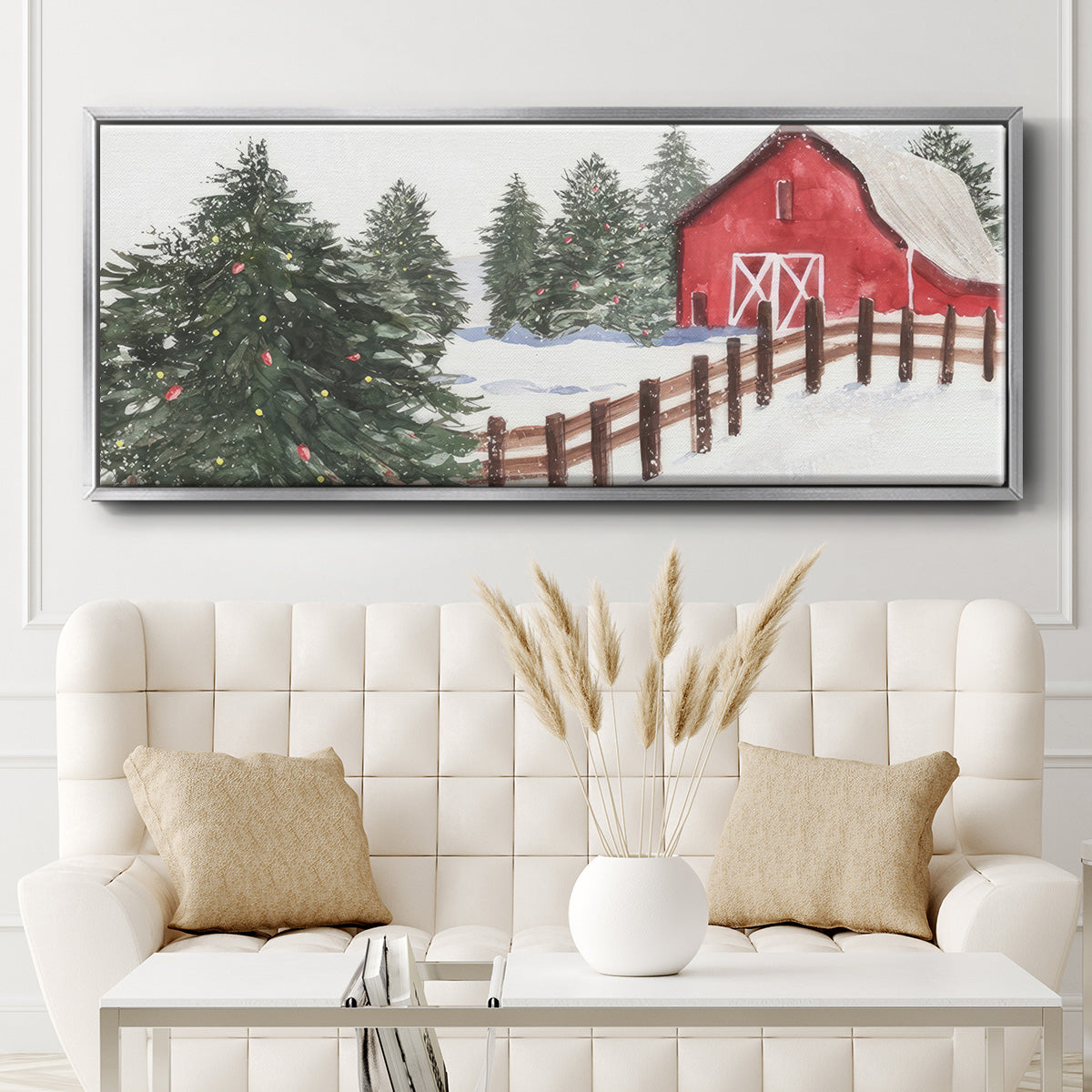 Christmas Time VI - Floater Framed Canvas Print
