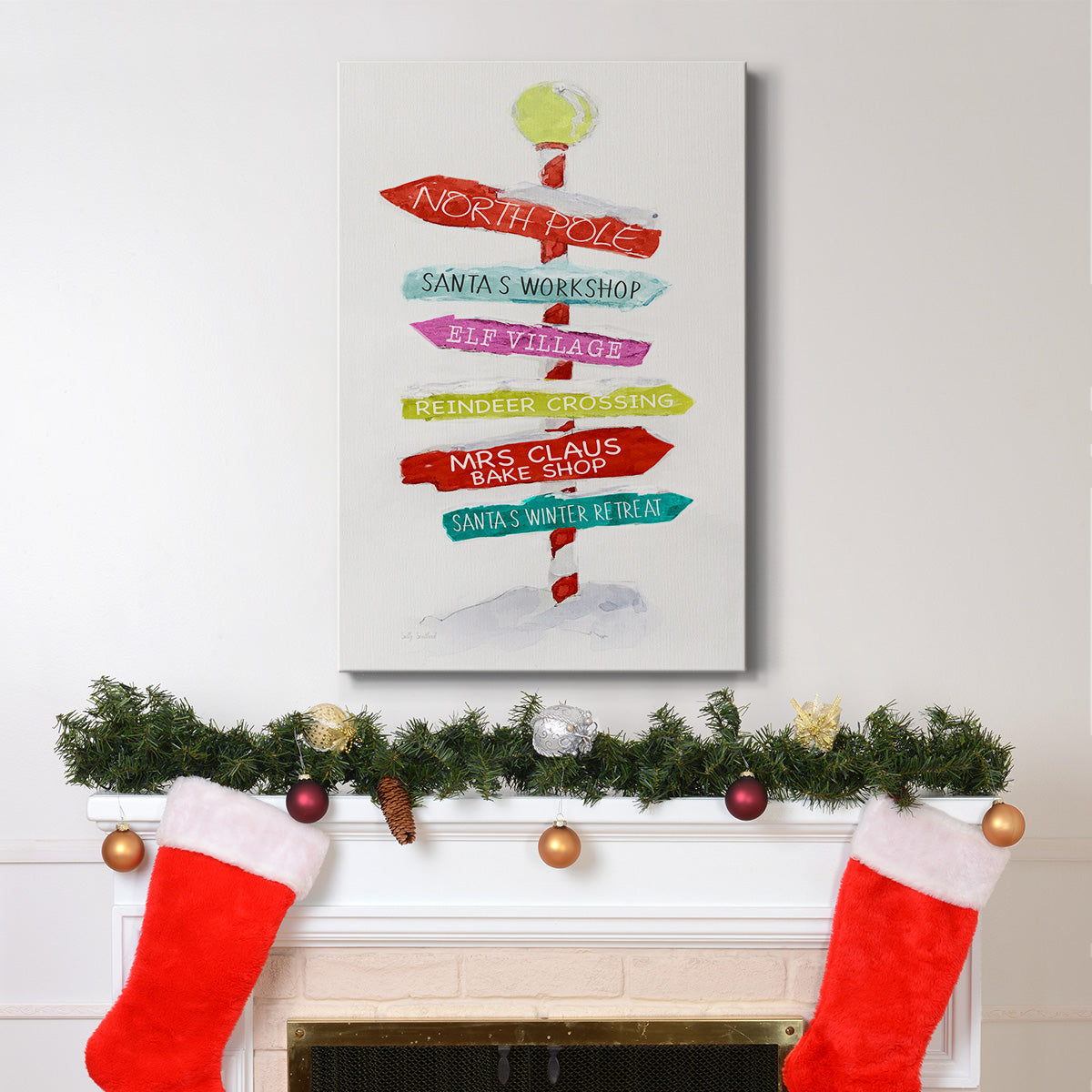 Christmas Directions - Gallery Wrapped Canvas