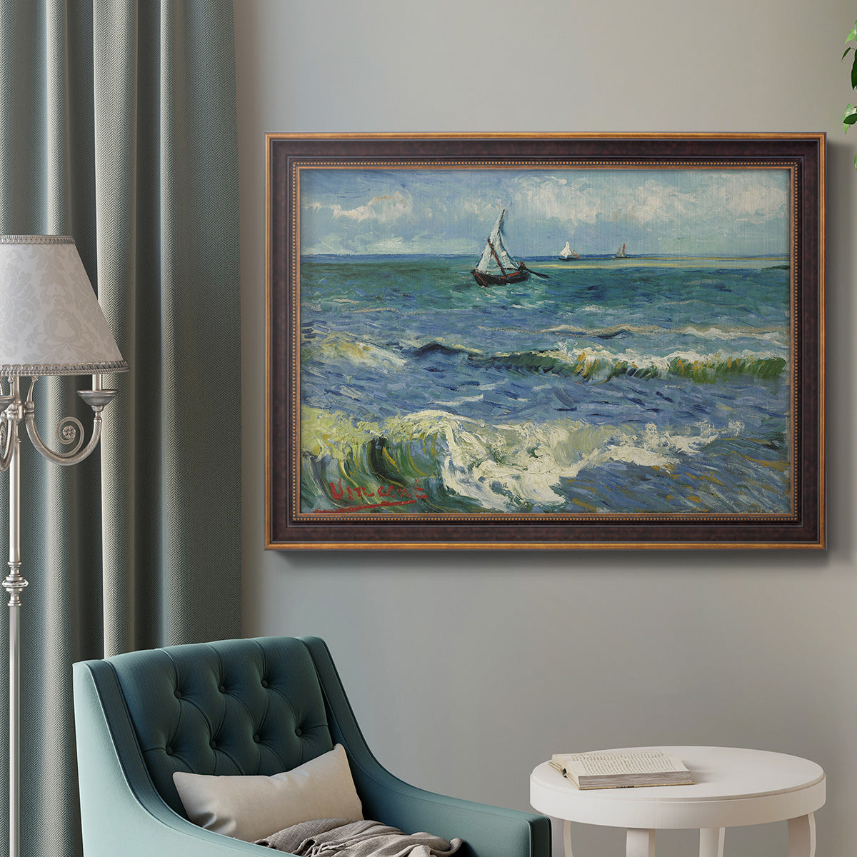 The Sea at Les Saintes - Ornate Framed Canvas Print