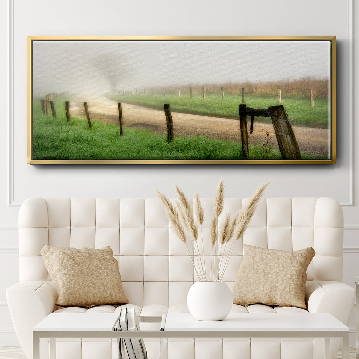 Around the Bend - Floater Framed Canvas Print
