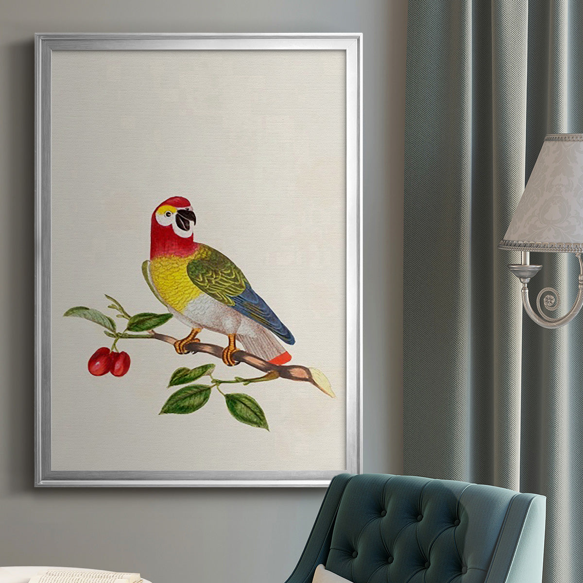 Bird in Habitat VI - Modern Framed Canvas Print