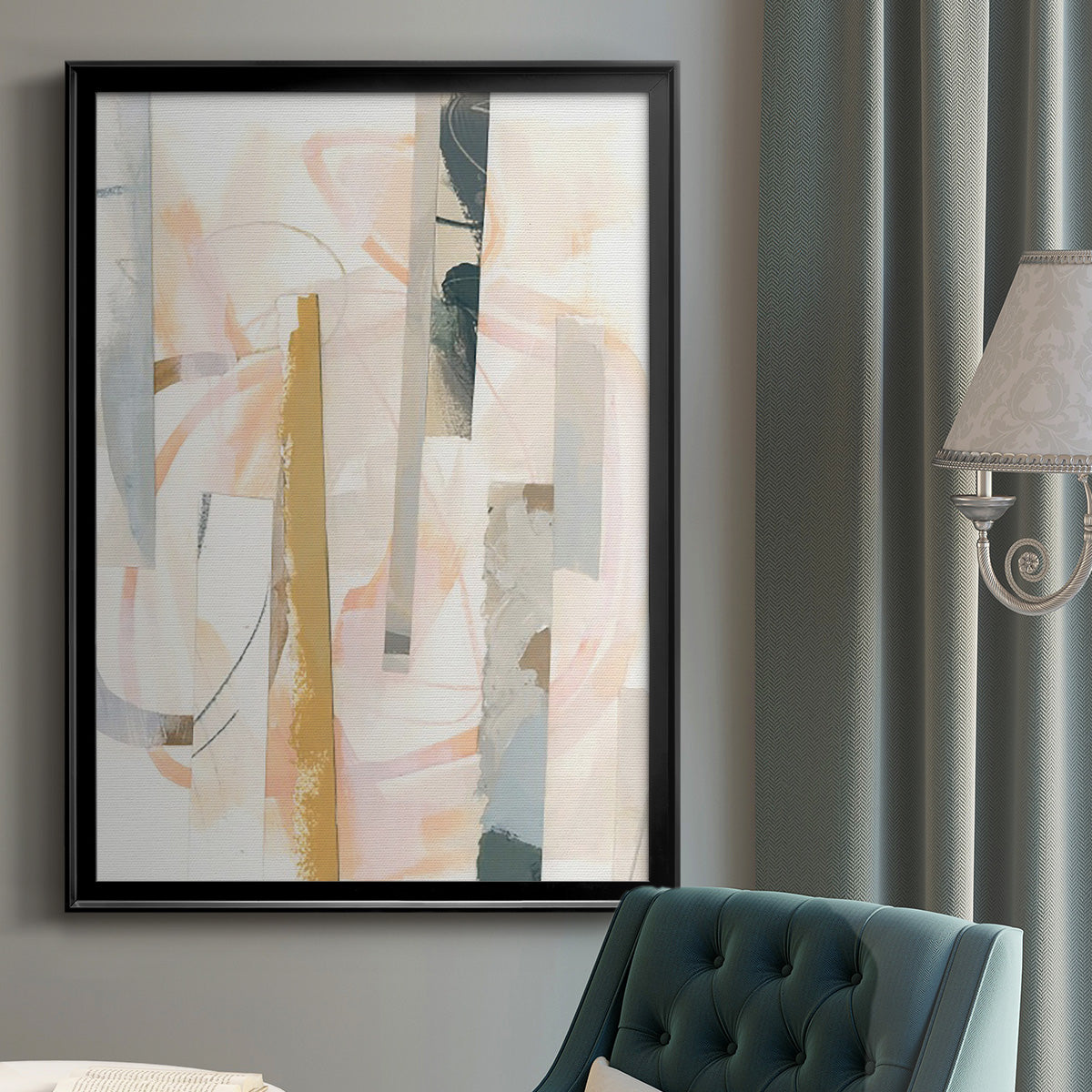 Melon Litmus I - Modern Framed Canvas Print