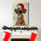 Christmas Drooly Christmas Dane - Gallery Wrapped Canvas